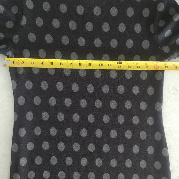 Miik made in Canada soft modal dress stretch mockneck black grey spots Small - Picture 11 of 11